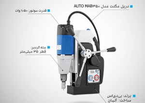 دریل مگنت اتوماتیک AUTO MAB 350 بی دی اس (استوک)